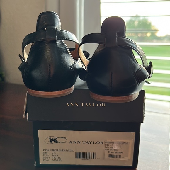 Ann Taylor Piper Embellished Sandal black size 7.5 - Picture 4 of 7